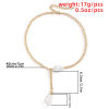 Picture of Baroque Y Shaped Lariat Necklace Gold Plated White Imitation Pearl 40cm(15 6/8") long, 1 Piece