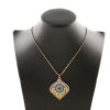 Imagen de Religión Collares Chapado en Oro Azul Mal de ojo Multicolor Rhinestone 50cm longitud, 1 Unidad