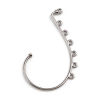 Picture of Ear Cuff Clip On Stud Wrap Earrings Silver Tone W/ Loop 5.9cm x 3.4cm, 4 PCs