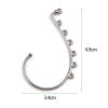 Picture of Ear Cuff Clip On Stud Wrap Earrings Silver Tone W/ Loop 5.9cm x 3.4cm, 4 PCs