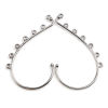 Picture of Ear Cuff Clip On Stud Wrap Earrings Silver Tone W/ Loop 5.9cm x 3.4cm, 4 PCs