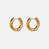 Picture of 1 Pair Vacuum Plating Simple & Casual Stylish 18K Gold Plated 304 Stainless Steel Circle Ring Hoop Earrings For Women Party 18.9mm x 12mm