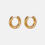 Picture of 1 Pair Vacuum Plating Simple & Casual Stylish 18K Gold Plated 304 Stainless Steel Circle Ring Hoop Earrings For Women Party 18.9mm x 12mm