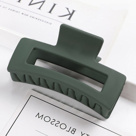 Immagine di Plastica Forcina Verde Scuro Rettangolo Smerigliato 8.5cm , 1 Pz