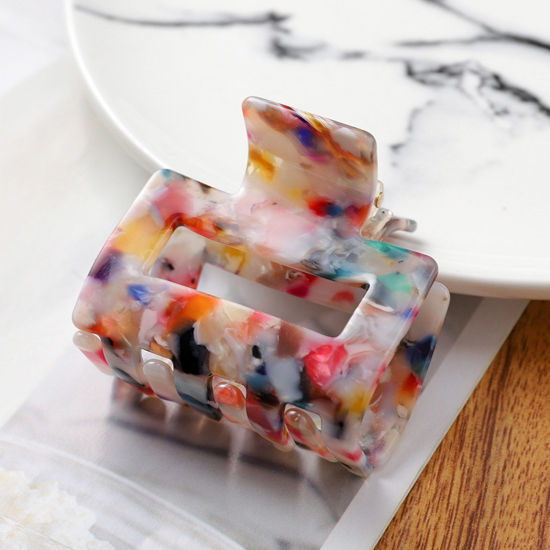 Immagine di Resina Acido Acetico Forcina Multicolore Geometrica Striscia 5.5cm , 1 Pz