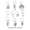 Imagen de Zamak Cuentas Dreadlock para Trenzar el Cabello Ala Árbol Plata Antigua 4.2cm x 1.4cm - 2.3x1.4c, 1 Juego ( 10 Unidades/Juego)