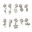 Picture of Zinc Based Alloy Hair Braiding Dreadlock Beads Musical Note Moon Antique Silver Color 3.6x1cm - 1.9x0.7cm 1 Set ( 10 PCs/Set)