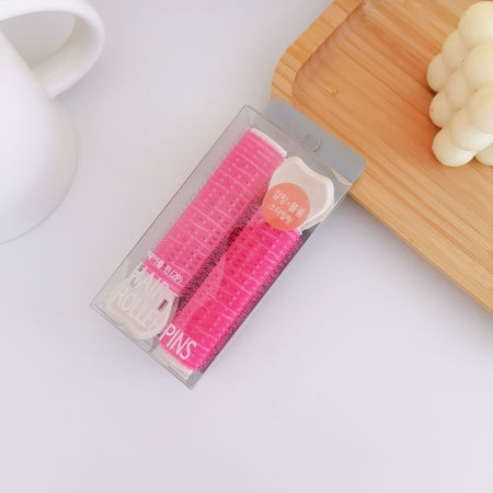 Image de Outil Volumisant de Coiffure Clip de Racine de Cheveux Bigoudi en Plastique Femme Rose Pêche 10.5cm x 2.8cm, 1 Boîte ( 2 Pcs/Boîte)