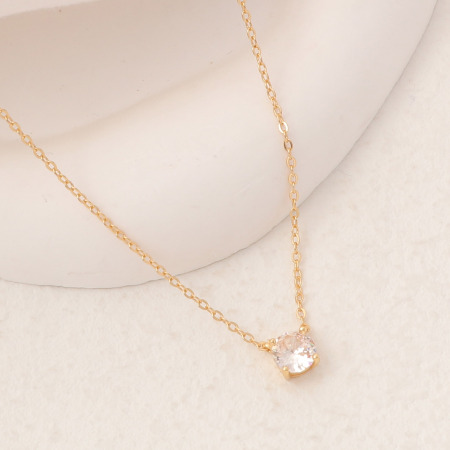 Picture of 1 Piece Eco-friendly Stylish Exquisite 18K Gold Plated Brass Link Cable Chain Round Pendant Necklace For Women 40cm(15 6/8") long