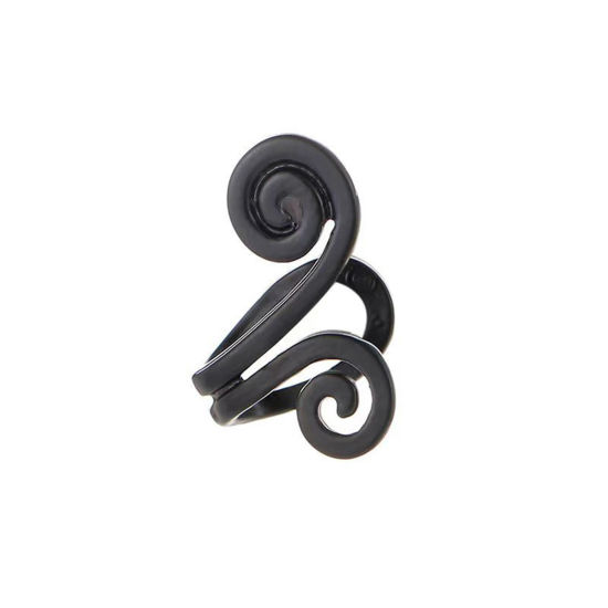 Picture of Simple Non Piercing Clip-on Earrings Gunmetal Spiral 17mm x 10mm, 1 Piece