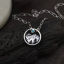 Imagen de Bohemia Collar con Colgante Plata Antigua Anillo Montaña Imitación de turquesa 45cm longitud, 1 Unidad