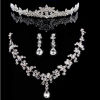Imagen de Boda Juegos de joyería Tono de Plata Gota Corona 38cm longitud, 4cm, 1 Juego