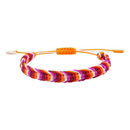 Image de Bracelet Brésilien d'Amitié Style Bohème en Polyester Multicolore Texture de Tissage Rotin Réglable 15cm-27cm long, 1 Pièce