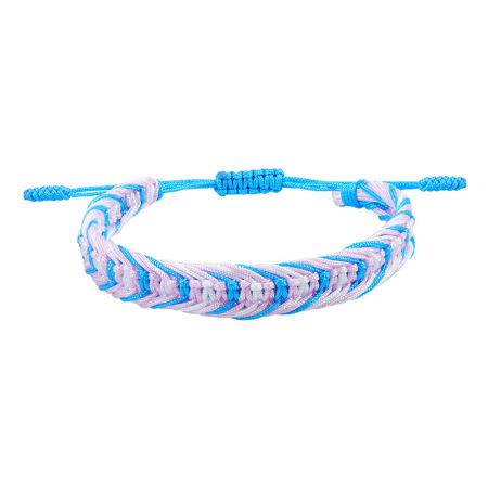 Image de Bracelet Brésilien d'Amitié Style Bohème en Polyester Multicolore Texture de Tissage Rotin Réglable 15cm-27cm long, 1 Pièce