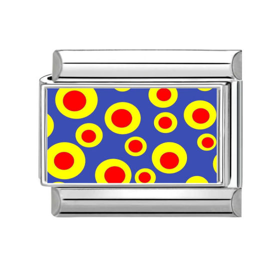 Image de 1 Pièce Bracelet à Maillons Breloques Italiens Accessories de Fabrication de Bracelets Bijoux DIY En Gros en 304 Acier Inoxydable Argent Mat Multicolore Rectangle Cercles 10mm x 9mm
