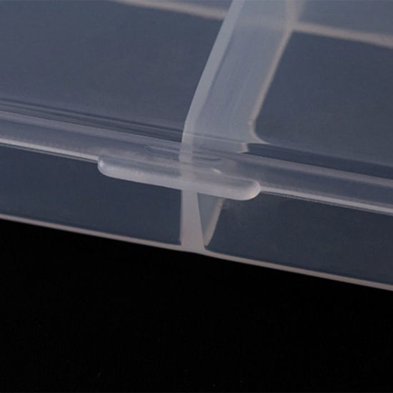 Bild von 1 Stück ABS Plastik Schmuck-Aufbewahrungsbox Großhandel Schwarz Rechteck 7.3cm x 6.3cm