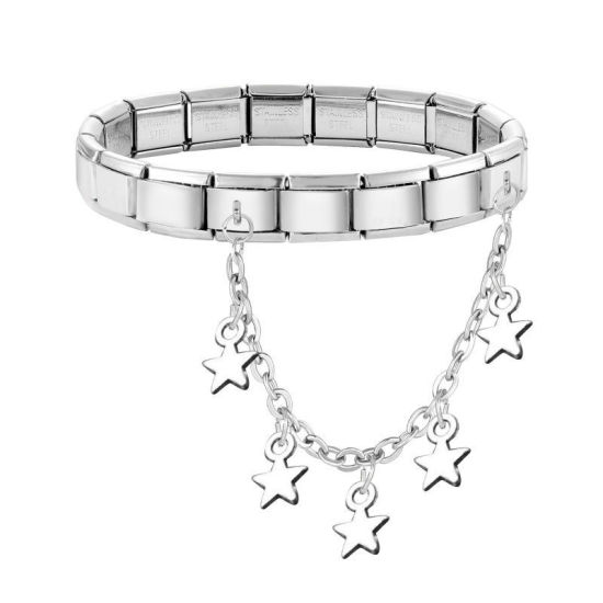Image de 1 Pièce Bracelet à Maillons Breloques Italiens Accessories de Fabrication de Bracelets Bijoux DIY En Gros La Saint Valentin en 304 Acier Inoxydable Doré Cœur 10mm x 9mm