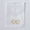 Picture of Hypoallergenic Simple & Casual Simple 18K Gold Plated Brass Link Chain Hoop Earrings For Women 13mm Dia., 1 Pair