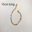 Imagen de Respetuoso del Medio Ambiente Sencillo & Casual Elegante Chapado en Oro de 18K Latón Cable Cadena Cruz Sujetapapeles Pulseras Para Mujeres 15cm longitud, 1 Unidad
