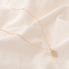 Изображение Экологичный Простой & повседневный религия 14K позолоченный Латунь Цепи из Шариков Ладонь Бижутерия усыпанная мелким фианит Ожерелье с подвеской Для женщин 45см длина, 1 ШТ