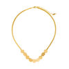Picture of Eco-friendly Simple & Casual Stylish 18K Gold Plated 304 Stainless Steel Snake Chain Round Square Choker Necklace For Women 39cm(15 3/8") long, 1 Piece