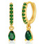 Immagine di Ecologico Squisito Elegante 18K Vero Oro Placcato Ottone & Zircone Cubico Goccia Orecchino Per Donne 2.1cm x 1cm, 1 Paio