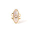 Bild von 1 Stück Vakuumbeschichtung Retro Stilvoll 18K Echtgold plattiert 304 Edelstahl Offen Oval Rund Ring Für Frauen 17mm (US Größe 6,5)