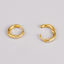 Imagen de 1 Par Enchapado al Vacío Exquisito Elegante Chapado en Oro de 18K 316 Acero Inoxidable Aretes de Aro Para Mujeres 15mm Dia.