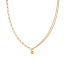 Bild von 1 Strang Vakuumbeschichtung Einfach und lässig Stilvoll 18K Echtgold plattiert 304 Edelstahl Gliederkette Kette Spleißen Anhänger Halskette Für Frauen 42cm lang