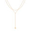 Bild von 1 Strang Vakuumbeschichtung Einfach und lässig Stilvoll 18K Echtgold plattiert 304 Edelstahl Gliederkette Kette Quast Mehrschichtige Halskette Für Frauen 37cm lang