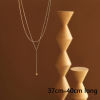 Picture of 1 Piece Vacuum Plating Simple & Casual Stylish 18K Real Gold Plated 304 Stainless Steel Link Cable Chain Tassel Multilayer Layered Necklace For Women 37cm(14 5/8") long