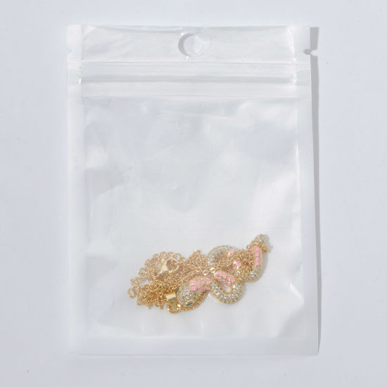 Image de 1 Pièce Collier à Pendentif Chaîne Maille Forçat Élégant en 304 Acier Inoxydable Placage sous Vide Élégant Plaqué Or Véritable 18K Motifs ligne Imitation Perles Pour Femmes 43cm long