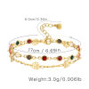 Picture of Eco-friendly Exquisite Stylish 18K Real Gold Plated Brass & Cubic Zirconia Flower Round Hollow Multilayer Layered Bracelet For Women 17cm(6 6/8") long, 1 Piece
