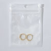 Picture of Eco-friendly Simple & Casual Stylish 14K Real Gold Plated Brass Braided Hoop Earrings For Women 16mm Dia., 1 Pair