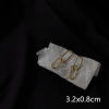Изображение Экологичный Простой & повседневный Стильный 14K Реальный Позолоченные Латунь Зажим для бумаги Серьги Для женщин 3.2см x 0.8см, 1 Пара