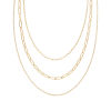 Picture of 1 Piece Vacuum Plating Stylish Simple 18K Real Gold Plated 304 Stainless Steel Link Cable Chain Multilayer Layered Necklace For Women 39cm - 50cm long