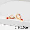 Picture of Eco-friendly Exquisite Stylish 18K Real Gold Plated Brass & Cubic Zirconia Drop Earrings For Women 2.3cm x 0.5cm, 1 Pair