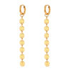 Picture of 1 Pair Vacuum Plating Simple & Casual Stylish 18K Real Gold Plated 304 Stainless Steel Round Tassel Earrings For Children Party 6.7cm