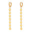 Picture of 1 Pair Vacuum Plating Simple & Casual Stylish 18K Real Gold Plated 304 Stainless Steel Round Tassel Earrings For Children Party 6.7cm