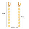 Picture of 1 Pair Vacuum Plating Simple & Casual Stylish 18K Real Gold Plated 304 Stainless Steel Round Tassel Earrings For Children Party 6.7cm