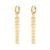 Picture of 1 Pair Vacuum Plating Simple & Casual Stylish 18K Real Gold Plated 304 Stainless Steel Fishtail Tassel Earrings For Children Party 5.2cm