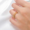 Picture of Eco-friendly Simple & Casual Ins Style 18K Gold Plated Brass Open Lace Hollow Rings For Women Mother's Day 16mm(US size 5.25), 1 Piece
