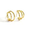 Picture of Hypoallergenic Stylish Simple 18K Real Gold Plated Brass C Shape Hoop Earrings For Women Mother's Day 1 Pair