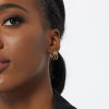 Picture of Hypoallergenic Stylish Simple 18K Real Gold Plated Brass C Shape Hoop Earrings For Women Mother's Day 1 Pair