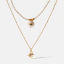 Bild von 1 Strang Vakuumbeschichtung Elegant Retro 18K Gold plattiert 304 Edelstahl & Naturperle Gliederkette Kette Sonne Mehrschichtige Halskette Für Frauen Party 35cm lang