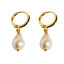 Immagine di Ipoallergenico Elegante Retrò Placcato Oro 18K Perla + Ottone Baroque Orecchino Per Donne Anniversario 3.5cm x 0.8cm, 1 Paio