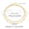 Imagen de 1 Unidad Respetuoso del Medio Ambiente Elegante Étnico 18K Oro Real Chapado Latón (sin cadmio)+ Circón Artificial Cadenas Collar Múltiples Capas Para Mujeres Fiesta 38cm longitud