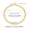 Imagen de Enchapado al Vacío Ecológico Elegante Sencillo 18K Oro Real Chapado Latón Catena di Fermagli Collar Múltiples Capas Para Mujeres Fiesta 38cm-43cm longitud, 1 Unidad