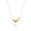 Imagen de 1 Unidad Enchapado al Vacío Elegante Joyería del océano Chapado en Oro de 18K 304 Acero Inoxidable Cable Cadena Cruz Ballena Escarchado Collar con Colgante Para Niños 43cm longitud