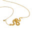 Imagen de 1 Unidad Enchapado al Vacío Retro Religión 18K Oro Real Chapado 304 Acero Inoxidable Cable Cadena Cruz Serpiente Estrella de Ocho Puntos Hueco Collar con Colgante Para Mujeres 43cm longitud